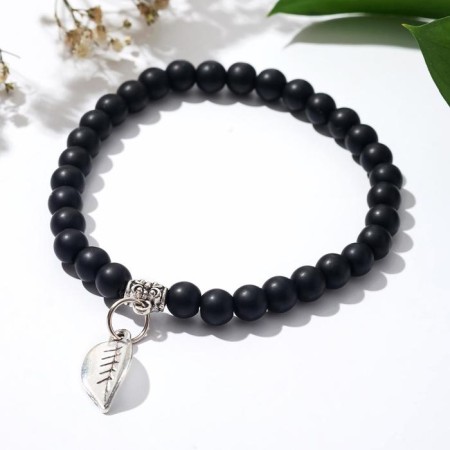 Bracelet with a suspension Mix Shar No. 6 "Shungit", 5.5cm