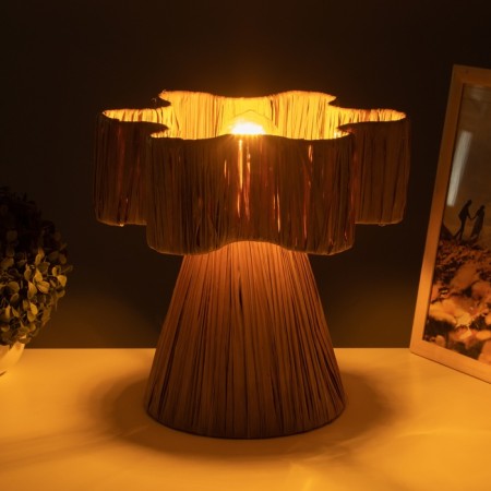 Lamp table from Rotan "Melati" 1x120W, E27, 30x30x30 cm