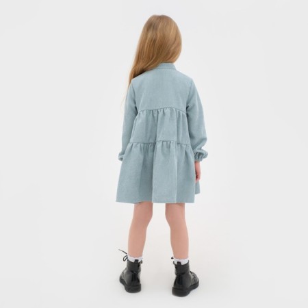 Платье детское KAFTAN "Velvet", р. 32 (110-116), серо-голубой-5