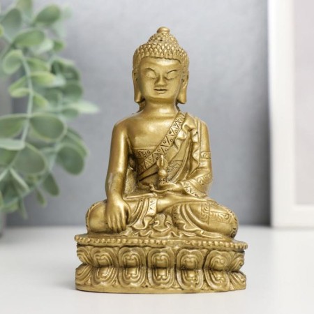 NECSK Polystone Bronze "Buddha for Meditation" 11x7.5x5.5 cm