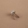 Legs for the bottom of the bag, 10 × 7 mm, 4 pcs, silver color