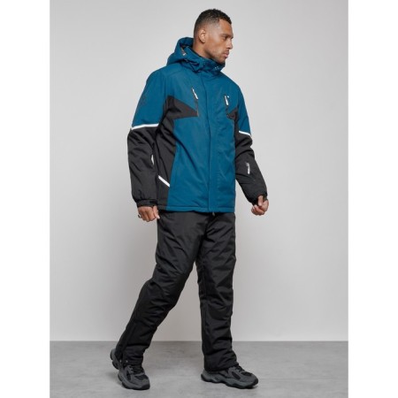 Ski costume male winter, size 50, blue color-2