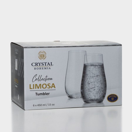 Set of glass glasses for water Limosa, 450 ml, 6 pcs-5