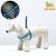 Super-furry harness with reflective firmware, size m, girth 32-63 cm, blue