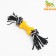 Cable toy with a bone, up to 105 g, up to 25 cm, black and yellow series