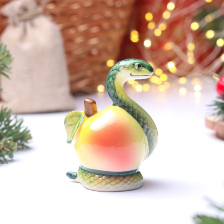 Souvenir "Snake on Apple", Gzhel-2