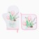 Set of kitchen. Ethel "Tulips" mittens-seizure 20x28cm, severity 19x19cm, 100% HL