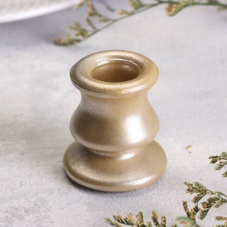 Classic candlestick, 6x5.5 cm, gold-1