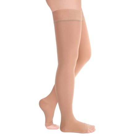 Stockings compression ID-310 LUMMA IDEALISTA, Size S (II), Grade 2, Long, Caramel color, open toe-3