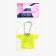 Reflective element "T -shirt", bilateral, 6 × 4.3 cm, yellow color
