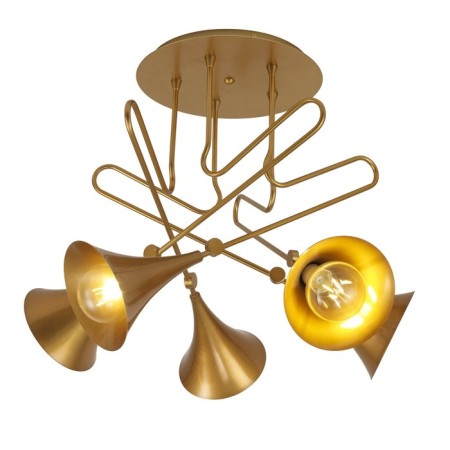 Ceiling chandelier Mantra Jazz, E27, 5x20W, 600 mm, color matte gold