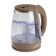 Electric Dobrynya kettle DO-1254B, glass, 1.8 l, 1800 watts, beige