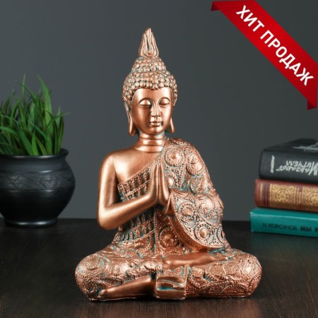 Piggy bank "Buddha Medium" copper, 20x11x29cm