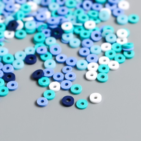 Beads for PVC creativity "Blue-blue rings" set ≈ 330 pcs 0.1x0.4x0.4 cm-1