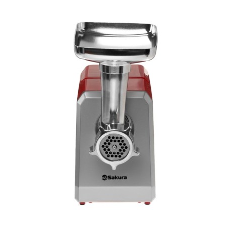 Electric meat grinder Sakura SA-6424R, 2000 W, nozzles for sausages and sausages, red-2