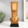 Souvenir Polystone Bust "African in ethnic Kiver" gold 25x10.5x8 cm