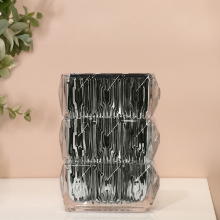 Vase for flowers "Monard" made of glass, silver 20 x 13.5 x 9.5 cm-5