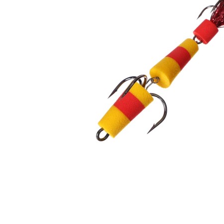 Bait jig Lj Pennon No. 11, 9 cm, yellow-red-yellow, in a blister-1