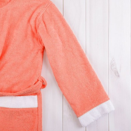 Women's bathrobe, size 56, white/coral, maistra-2