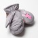 Baby mittens, gray color, size 15 (7-8 years)