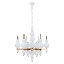 Siena chandelier 6he14 40W white-gold 60x60x117 cm