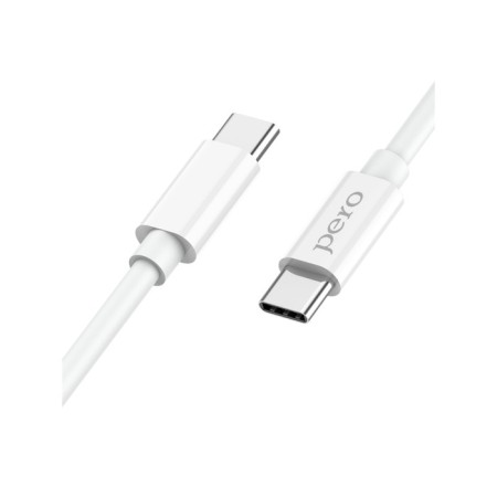 PERO DC-08 PD, Type-C cable-Type-C, 3 A, 20 W, 1 m, fast charging, white-2