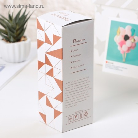A glass bottle in the case “Lovely Animals”, 300 ml, h = 17 cm, Mix drawing-11