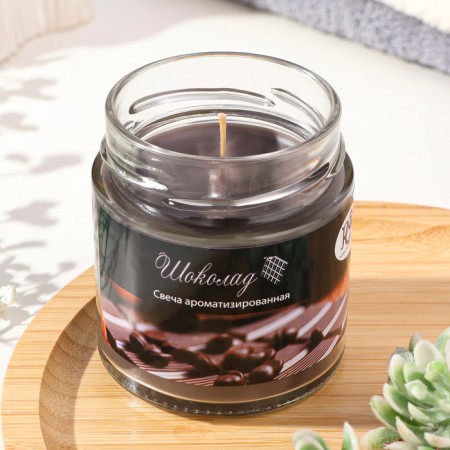 Candle in the bank Aromatic "Chocolate", 25 hours-1