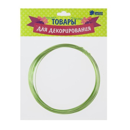 Aluminum wire for crafts and decoration. 1 pc: 5 m, diameter 1 mm, cv light green