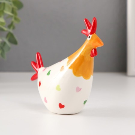 Souvenir Ceramics "Chicken in hearts" 13.5x5x11 cm-3