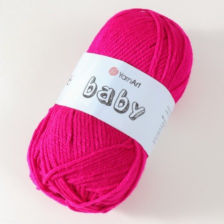 Baby yarn 100% acrylic 150m/50g (8041 raspberry)-1