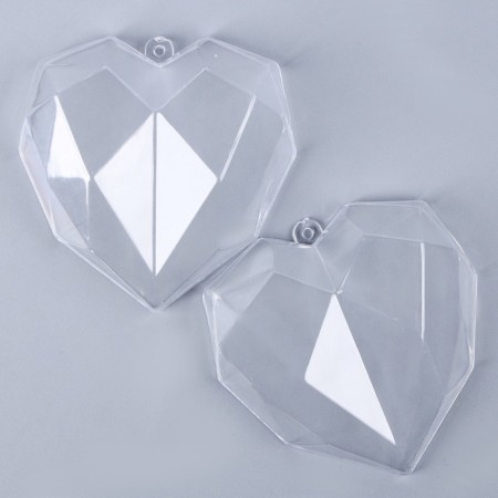 The basis for creativity and decoration "Heart", set of 3 pcs., Size 1 pc. - 8 × 8 × 5 cm-2