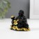 NECKE Polystone "Hotey with gold ingots and coins" Black 4x5.7x5.5 cm