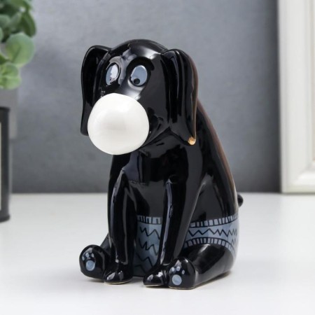 Souvenir Ceramics "Pyosik in panties" Black 11x6.7x12.6 cm