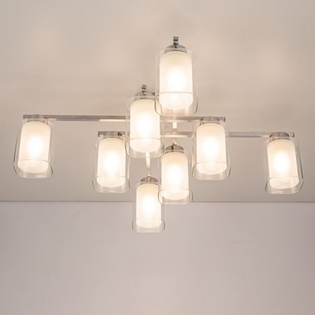 Ceiling Citilux Cutilux CL111180, 76.5x76.5x23.5 cm, 8x75W, E27, Gray color-3