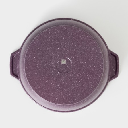 Trendy Style, 4 L, D = 28 cm, glass cover, anti -stick coating, purple color-4