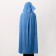 Carnival cloak adult, plush blue, length 110 cm