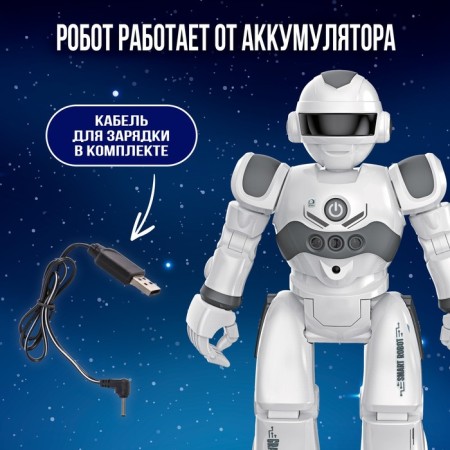 Robot Radio -controlled IQ Bot Gravitone, Russian voicing, gray color-8