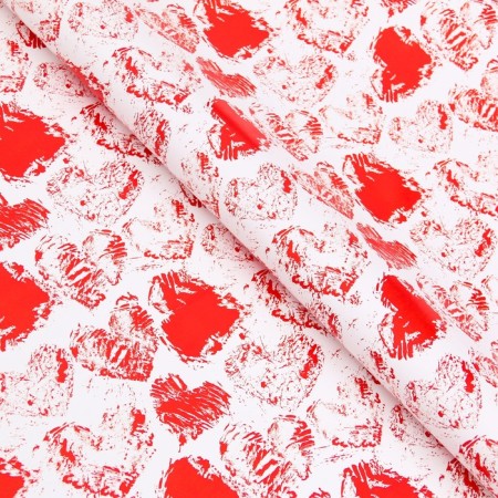 Glossy packaging paper "hearts", 100 x 70 cm, 1 pc.-4