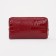 Cosmetic bag at the lightning textura, the color is red