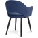 Stol on a metal frame Apr Metal/velor, black/blue 57x57x81 cm