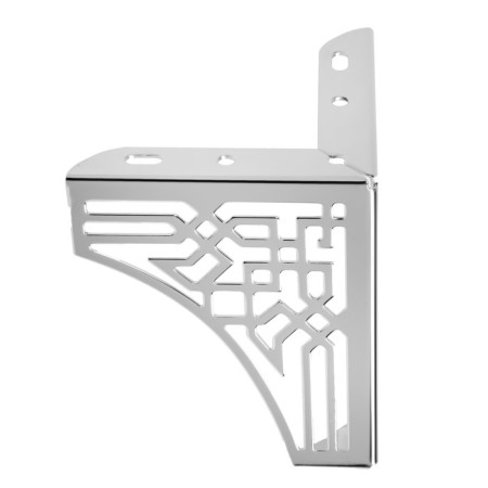 Furniture support cappio carved OP01, h = 130 mm.10.5*10.5, color chromium-1