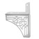 Furniture support cappio carved OP01, h = 130 mm.10.5*10.5, color chromium