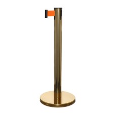 The fence stand is gold, with an exhaust ribbon-280 cm orange, height-90cm, d-6cm, floor D-32cm