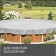 Protective tent, 4 × 3 m, density 60 g/m², UV, eyelets step 1 m, tarpaulin, gray