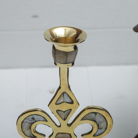 Summary for 1 candle "monogram" with mother -of -pearl 23 cm-2