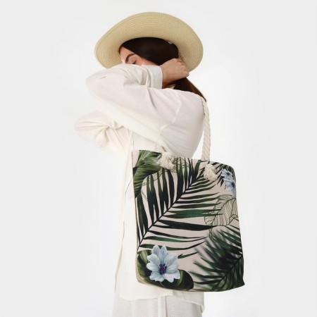 Bag Women's Beach "Plant", 35x40 cm-7