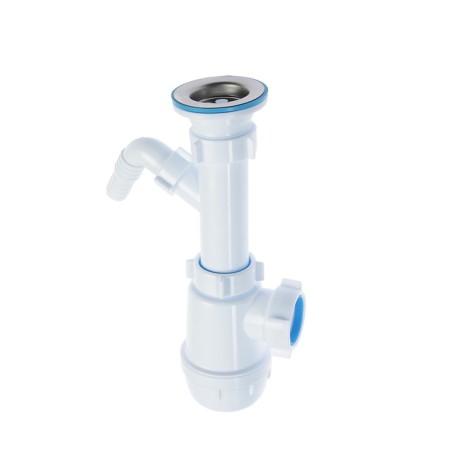 Siphon for sipi "Ani Plast" grotto A1000, 1 1/2 "x40 mm, with a stainless steel with a grate d = 70 mm, with a challenge