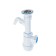 Siphon for sipi "Ani Plast" grotto A1000, 1 1/2 "x40 mm, with a stainless steel with a grate d = 70 mm, with a challenge