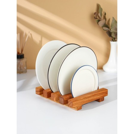 A stand for cutting boards, covers and plates ADELICA, 18 × 21 × 4 cm, oak-1